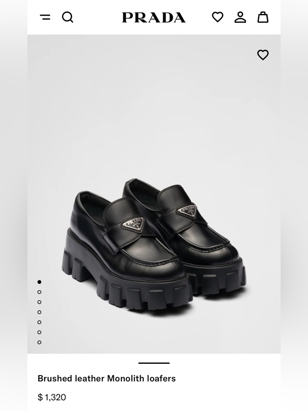Prada Brush Monolith loafers
